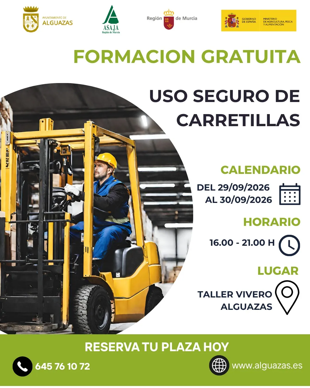 Curso gratuito de Uso Seguro de Carretillas